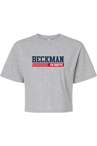 Beckman Patriots Women's Fine Jersey Boxy Tee - Lifestyle Varsity Heritage Edition