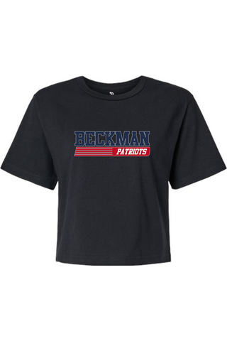 Beckman Patriots Women's Fine Jersey Boxy Tee - Lifestyle Varsity Heritage Edition