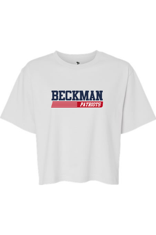 Beckman Patriots Women's Fine Jersey Boxy Tee - Lifestyle Varsity Heritage Edition
