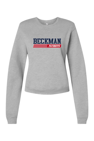Beckman Patriots Women's Sponge Fleece Classic Crewneck Sweatshirt - Lifestyle Varsity Heritage Edition
