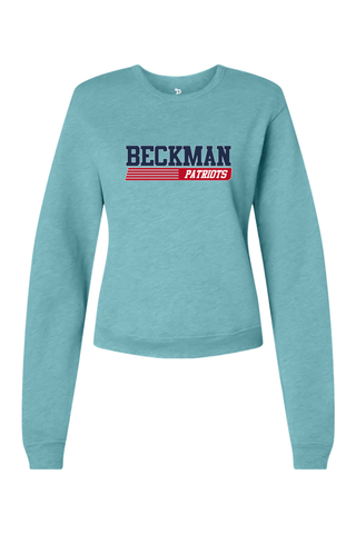 Beckman Patriots Women's Sponge Fleece Classic Crewneck Sweatshirt - Lifestyle Varsity Heritage Edition