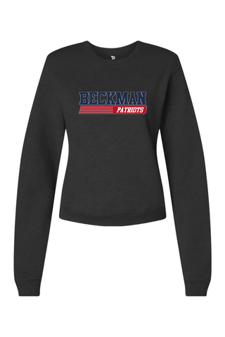 Beckman Patriots Women's Sponge Fleece Classic Crewneck Sweatshirt - Lifestyle Varsity Heritage Edition