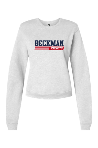 Beckman Patriots Women's Sponge Fleece Classic Crewneck Sweatshirt - Lifestyle Varsity Heritage Edition