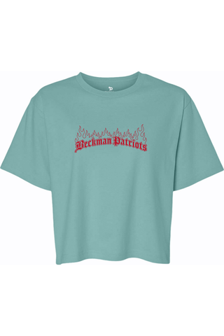 Beckman Patriots Women's Fine Jersey Boxy Tee - Lifestyle Burniing Creed Edition