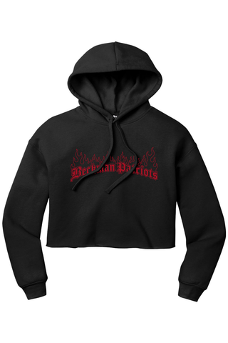 Beckman Patriots Women’s Sponge Fleece Cropped Fleece Hoodie - Lifestyle Burniing Creed Edition