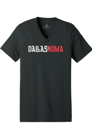 Roma FC Unisex Jersey Short Sleeve V-Neck Tee