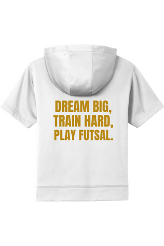 DC Flash Youth Sport-Wick Fleece Short Sleeve Hooded Pullover