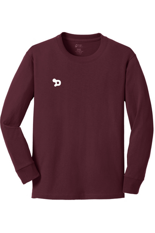 D Crewneck Cotton Long Sleeve Tee