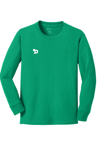 D Crewneck Cotton Long Sleeve Tee
