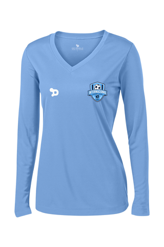 Internacional Ladies PosiCharge Competitor Long Sleeve V-Neck Tee