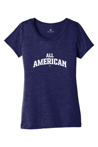 All American Women’s Triblend Short Sleeve Tee - Lifestyle Beyond The Game Edition