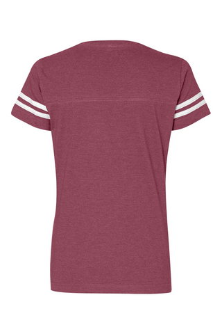 Pickleball V-Neck Fine Jersey Football Tee