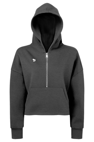 Gridiron Women Half-Zip Hooded Sweatshirt