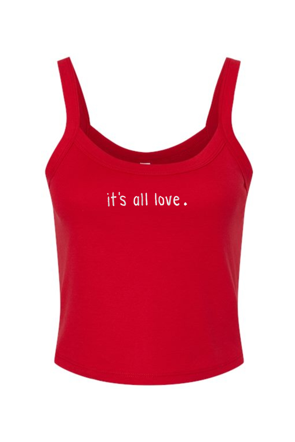 It's All Love Micro Rib Spaghetti Strap Tank