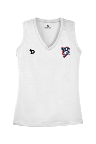 Beckman Patriots Ladies Sleeveless PosiCharge Competitor V-Neck Tee