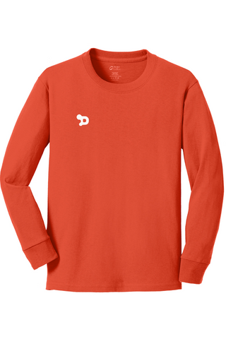 D Crewneck Cotton Long Sleeve Tee
