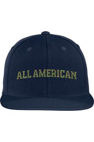 ALL AMERICAN Flat Bill Snapback Cap - Lifestyle
