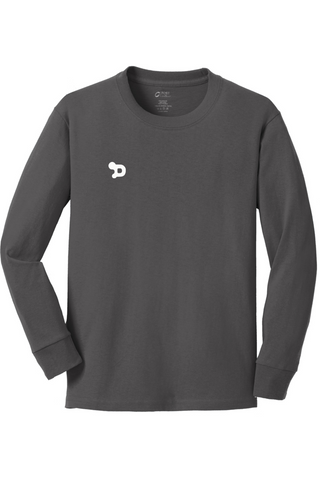 D Crewneck Cotton Long Sleeve Tee