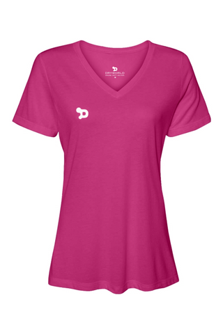 Team D Wmns Relaxed JerseySS V-Neck T-Shirt