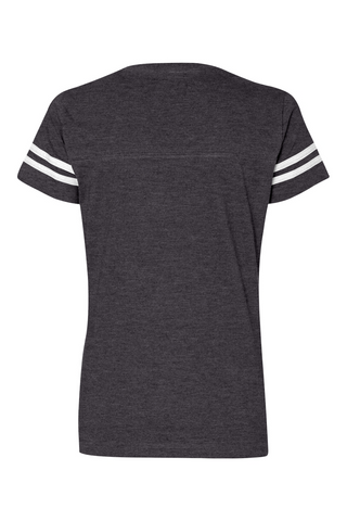 Pickleball V-Neck Fine Jersey Football Tee