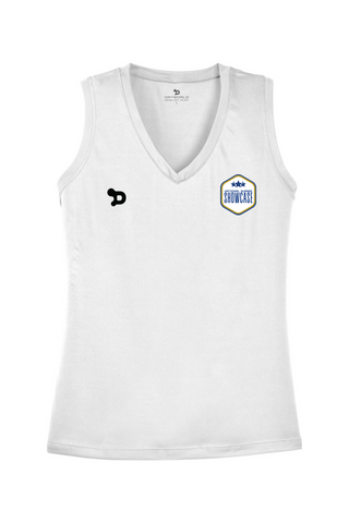 SUMMER SHOWCASE Ladies Sleeveless PosiCharge Competitor V-Neck Tee