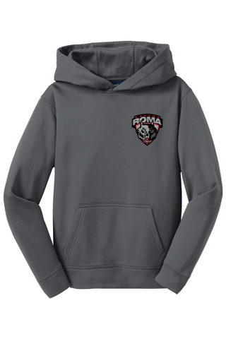 ROMA FC Youth Sport-Wick Fleece Hooded Pullover