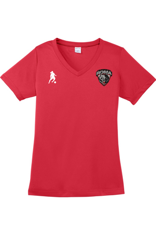 Roma FC Ladies PosiCharge Competitor V-Neck Tee