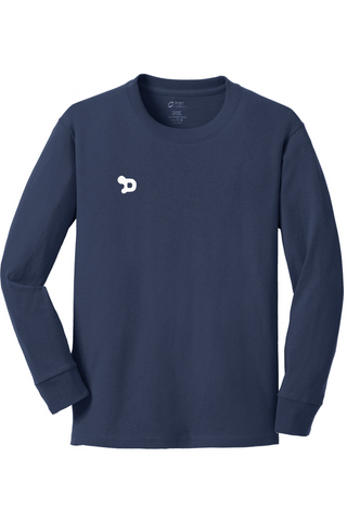 D Crewneck Cotton Long Sleeve Tee