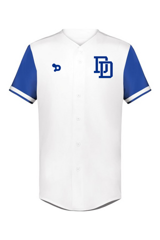 Dulins Dodgers Full Button Baseball Jersey