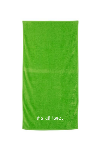 It's All Love Velour Beach Towel