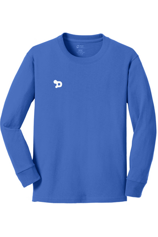 D Crewneck Cotton Long Sleeve Tee