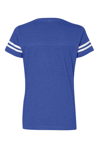 Pickleball V-Neck Fine Jersey Football Tee