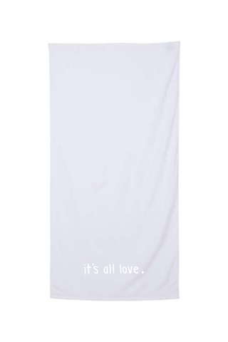 It's All Love Velour Beach Towel