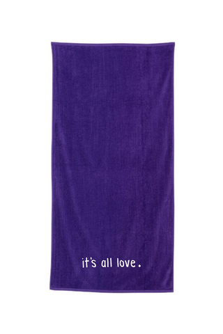It's All Love Velour Beach Towel
