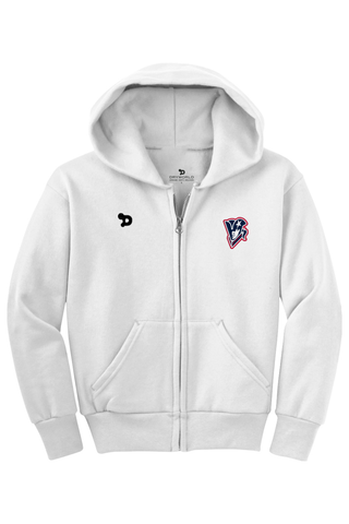 Beckman Patriots Youth Core Fleece Full-Zip Hooded Sweatshirt (PC78YZH)