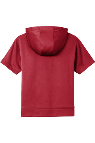 Woodbridge Warriors Youth Sport-Wick Fleece Short Sleeve Hooded Pullover