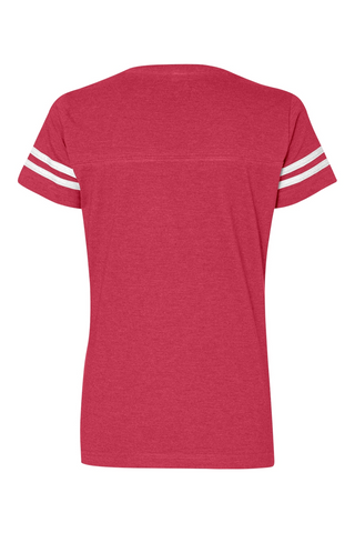 Pickleball V-Neck Fine Jersey Football Tee