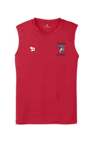 Beckman Football Sleeveless PosiCharge Competitor Tee