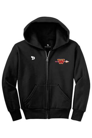 Woodbridge Warriors Youth Core Fleece Full-Zip Hooded Sweatshirt