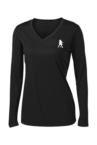 Ronaldinho Team Womens Long Sleeve V-Neck Tee
