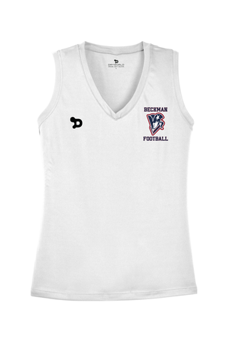 Beckman Football Ladies Sleeveless PosiCharge Competitor V-Neck Tee