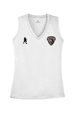 Roma FC Ladies Sleeveless PosiCharge Competitor V-Neck Tee
