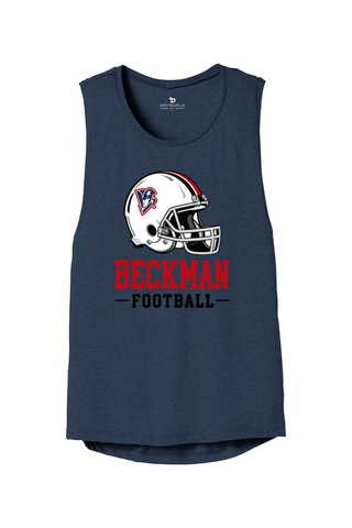 Beckman Patriots Women's Flowy Muscle Tank - Lifestyle Helmet Pride Edition