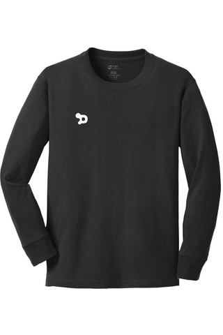 D Crewneck Cotton Long Sleeve Tee