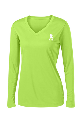 Ronaldinho Team Womens Long Sleeve V-Neck Tee