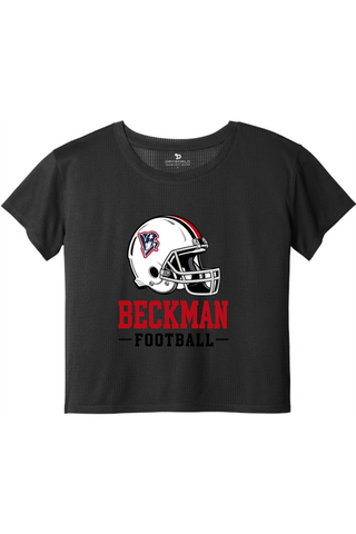 Beckman Patriots Ladies PosiCharge® Draft Crop Tee - Lifestyle Helmet Pride Edition