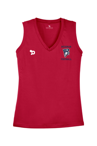 Beckman Football Ladies Sleeveless PosiCharge Competitor V-Neck Tee