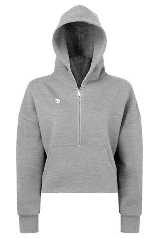 Gridiron Women Half-Zip Hooded Sweatshirt