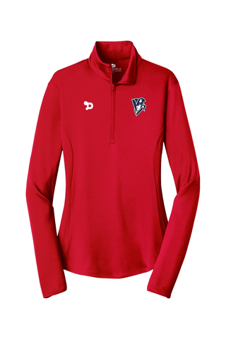 Beckman Patriots Ladies PosiCharge Competitor 1/4-Zip Pullover