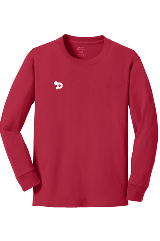 D Crewneck Cotton Long Sleeve Tee
